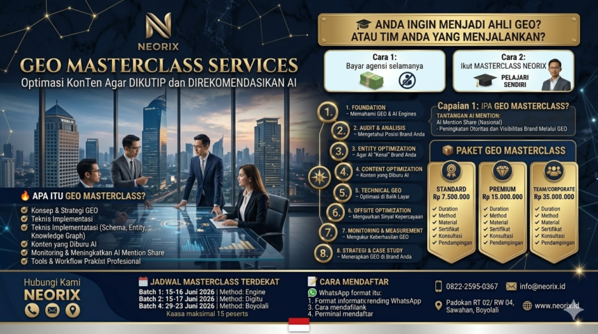 kursus private pelatihan optimasi geo