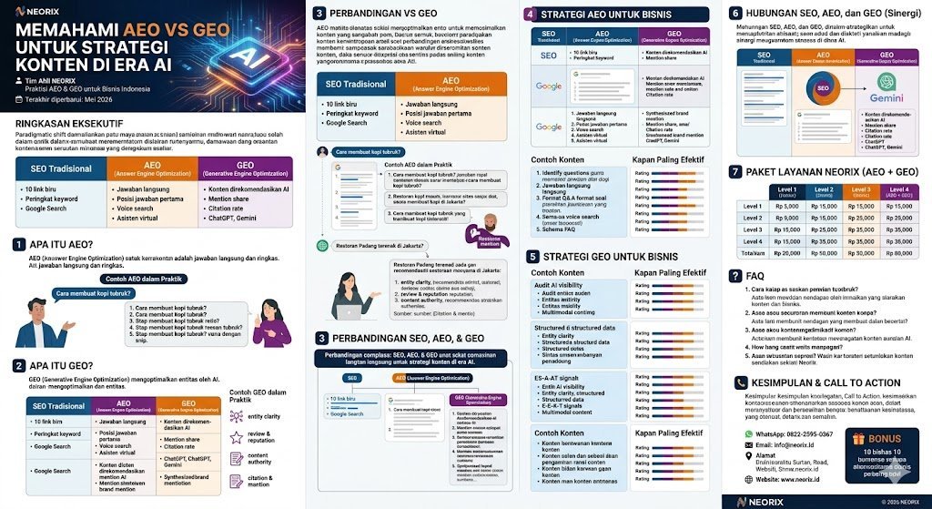 paradigma pergeseran GEO SGE dan AEO - seo.neorix.id paradigma pergeseran GEO SGE dan AEO